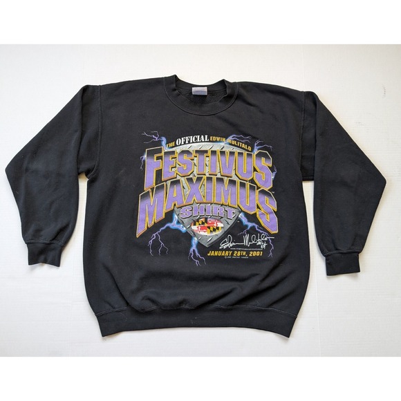 NFL Other - Vintage Festivus Maximus Sweatshirt Mens Large Edwin Mulitalo Baltimore Ravens